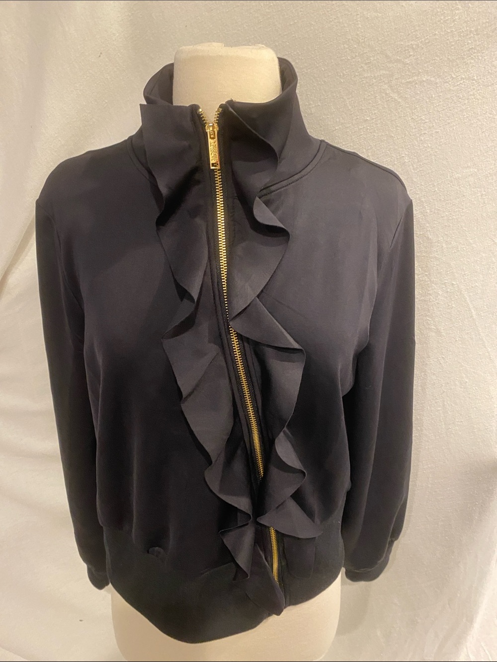 Badgley Mischka asymmetrical zip jacket